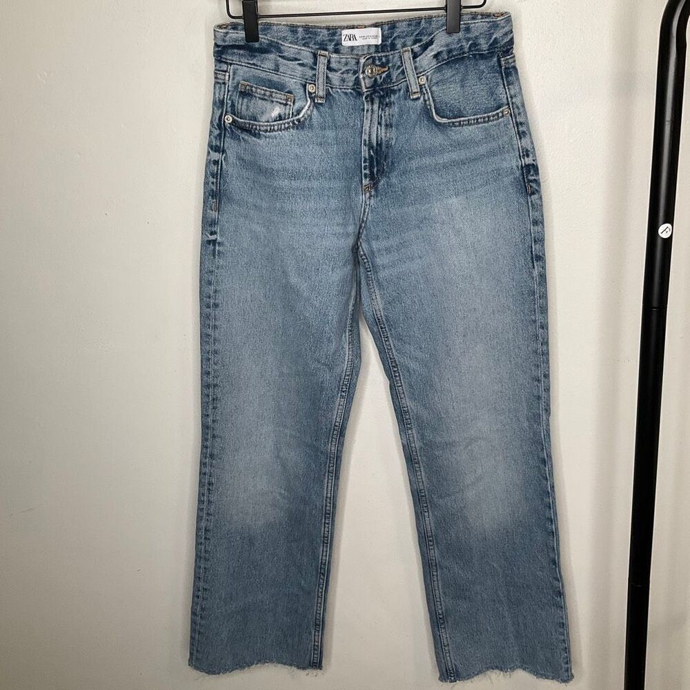 Zara High RiseStraight Leg Jeans